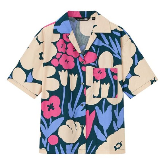 Marimekko x Uniqlo 2021 Floral camp shirt - Picture 1 of 6